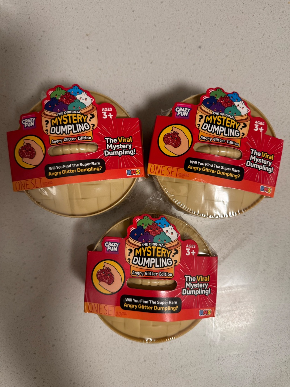 3) Angry Glitter Edition Dumpling Authentic RMS Brand New